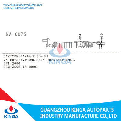MAZDA 3 &quot; 06 - αυτόματες αριστερές πλαστικές δεξαμενές θερμαντικών σωμάτων ΑΜ για την τοποθέτηση, cOem Z602-15-200C προμηθευτής