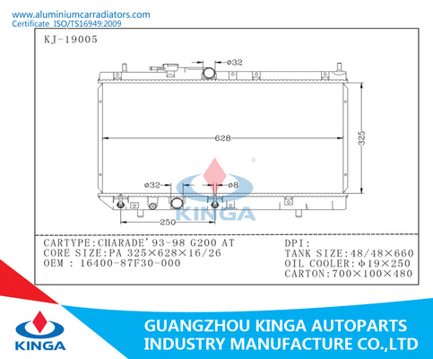 Αυτόματος cOem 16400-87F30-000 θερμαντικών σωμάτων δεξαμενών DAIHATSU CHARADE'93-98 νερού αυτοκινήτων αλουμινίου G200 προμηθευτής