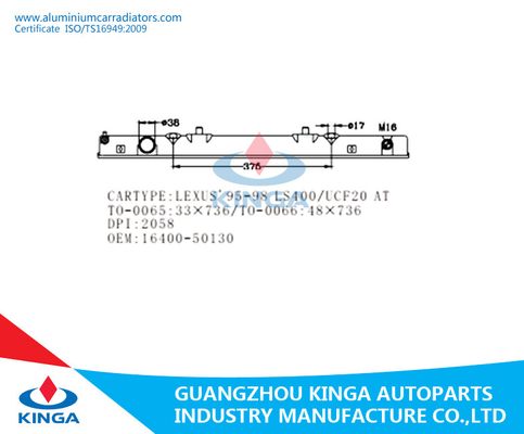 95-98 LS400/UCF20 LEXUS στον ισχυρό cOem 16400-50130 δεξαμενών θερμαντικών σωμάτων πλαστικό προμηθευτής