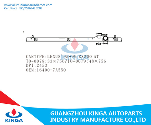 Αντικατάσταση LEXUS'95-99 RX300 δεξαμενών θερμαντικών σωμάτων cOem 16400-20120 πλαστική προμηθευτής