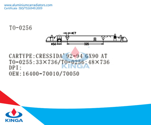 Toyota Cressida'92-94 GX90 στο cOem 16400-70010/70050 δεξαμενών τελών θερμαντικών σωμάτων προμηθευτής