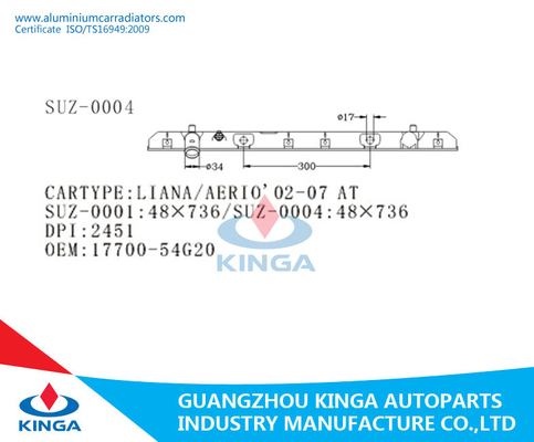 ΛΙΑΝΑ/AERIO'02-07 κατώτατη δεξαμενή cOem 17700-54G20 δεξαμενών θερμαντικών σωμάτων στην πλαστική προμηθευτής