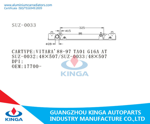 COem 17700 πλαστική δεξαμενή Raidtaor οχημάτων για Vitara 88-97 TA01 G16A προμηθευτής