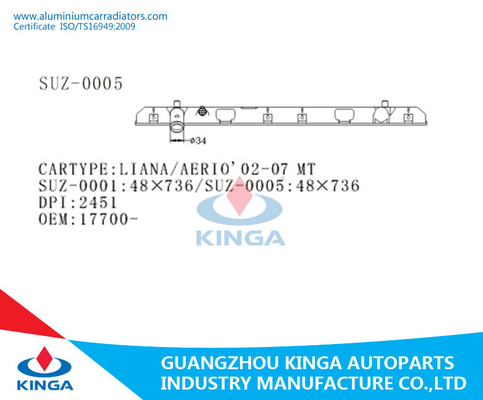 Aftermarket Suzuki Λιάνα/Aerio'02-07 στο υλικό δεξαμενών PA66 κολπίσκων θερμαντικών σωμάτων Raplacement προμηθευτής
