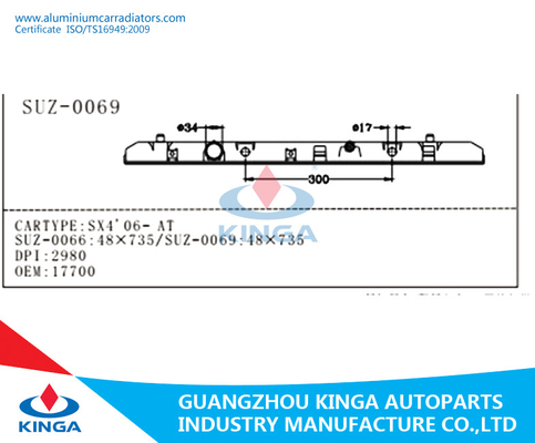 Ο cOem 17700-80J10 Suzuki SX4'06 στην πλαστική δεξαμενή τελών θερμαντικών σωμάτων/το θερμαντικό σώμα τοποθετεί σε δεξαμενή τα μέρη προμηθευτής