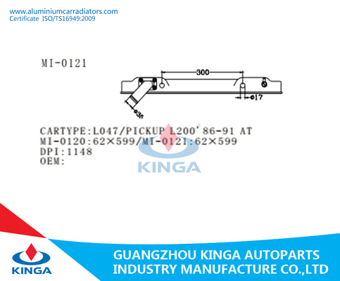 L047/PICKUP L200'86-91 ΚΑΤΏΤΑΤΗ δεξαμενή 62×599mm cOem δεξαμενών θερμαντικών σωμάτων στην πλαστική προμηθευτής