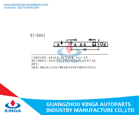 48*736 χιλ. θερμαντικών σωμάτων πλαστική δεξαμενών δεξαμενή νερού εξόδου πλαστική για το διαστημικό δρομέα Mitusbishi “91- προμηθευτής