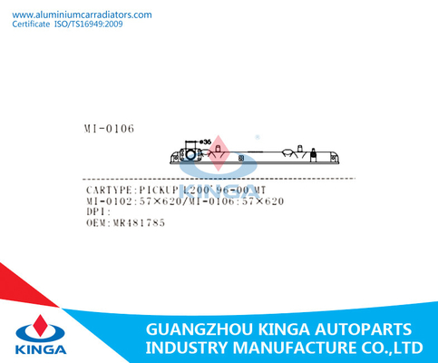 Πλαστικό υλικό κατώτατων δεξαμενών PA66 δεξαμενών θερμαντικών σωμάτων ΑΜ ΕΠΑΝΑΛΕΙΨΕΩΝ L200'96-00 που φορά την αντίσταση προμηθευτής