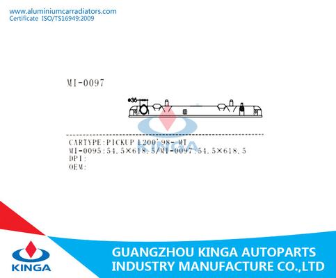 Η Mitsubishi ΠΑΙΡΝΕΙ L200 το 1998 αυτόματα ανταλλακτικά επισκευής θερμαντικών σωμάτων δεξαμενών ΑΜ τα πλαστικά προμηθευτής